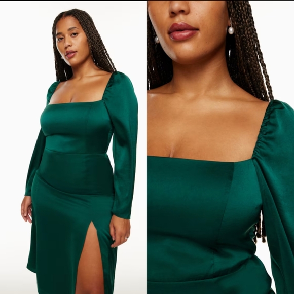 WILFRED Bridgerton Green Satin Dress - Picture 3 of 10